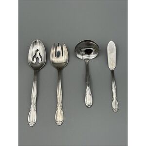 Chapel Hill Superior Stainless 4 Pc Serving Fork Slotted Spoon Ladle Butter VTG